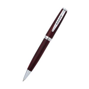 Edinburgh Collection Forth Bridge Red Ballpoint Pen Wooden Barrel & Chrome Trim