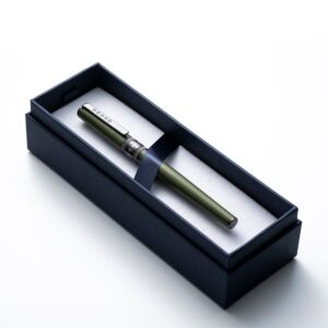 Rebel Collection Garrison Green Fountain Pen Gunmetal Trim & Black PVD Extra Fine Nib