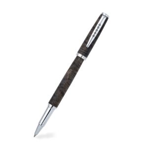 Edinburgh Collection Stockbridge Stone Rollerball Pen Wooden Barrel & Chrome Trim