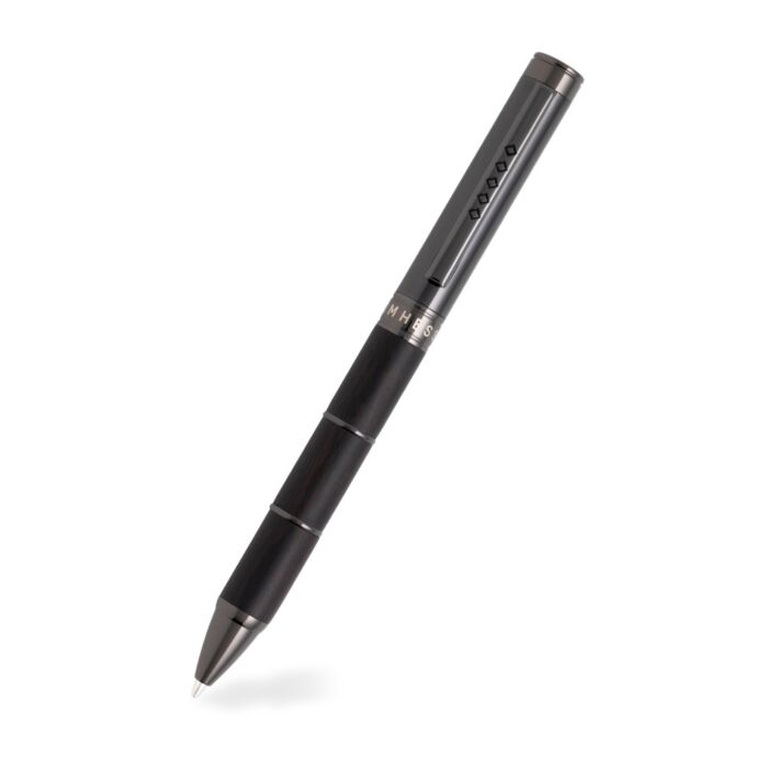 Tom Hessin Revolution Collection Charcoal Ballpoint Pen with Wooden Barrel & Gunmetal Trim
