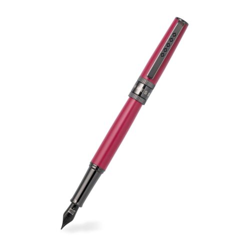 Rebel Collection Jewellers Rouge Fountain Pen Gunmetal Trim & Black PVD Extra Fine Nib